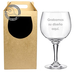 Caja presentación copa gin tonic personalizada